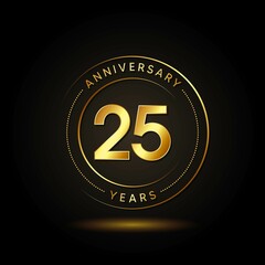 25 Years Anniversary Celebration Vector Template Design Illustration