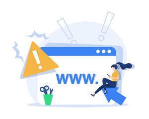 Poster - internet security, safe usage, web protection,fraud website,Online danger alert