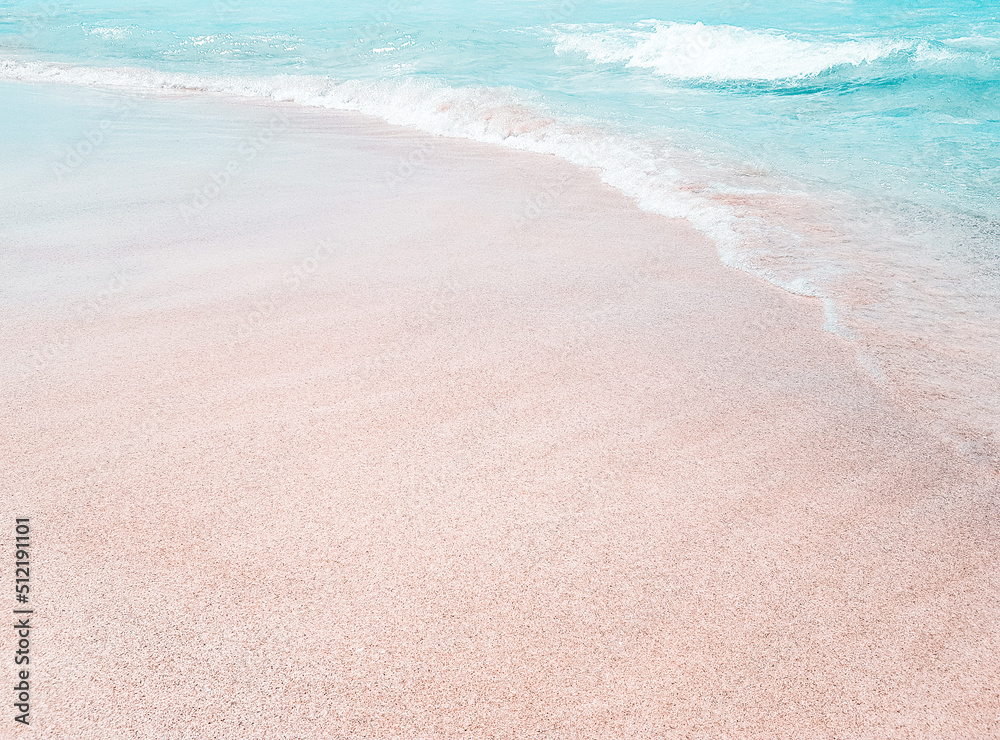 Background beach with sea wave. Texture sand. Gentle pastel colors ...