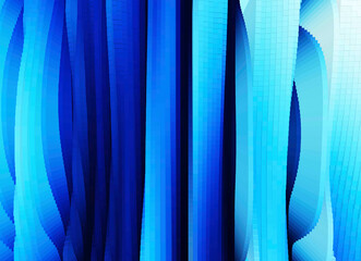 vertical blue 3d extruded cave walls landscape background