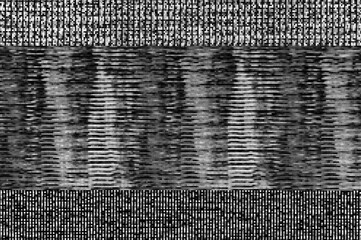 Fototapete - Pixel pattern of a digital glitch / Abstract black and white pixel pattern background of a digital glitch.