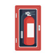 red extinguisher in case