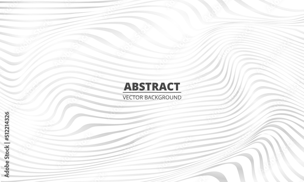 Abstract luxury elegant white background with silver glowing wavy lines ...