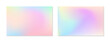 © Xenia Artwork  - Vector set of mesh gradient backgrounds in soft pastel colors.Copy space for text.Abstract fluid illustrations in y2k aesthetic.Modern templates for banners,branding design,social media,covers.
