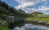 Fototapeta Desenie - River Wye in Tintern in Wales - natural border between Wales and England