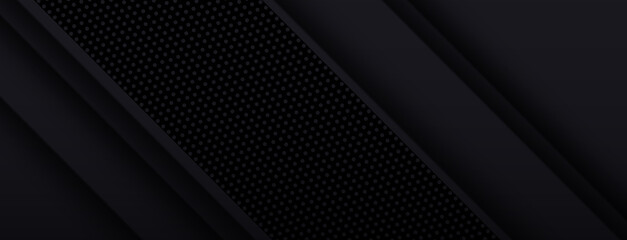 Aufkleber - futuristic geometric shape technology dark motion line abstract background vector isolated design.