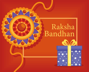 Sticker - raksha bandhan lettering poster