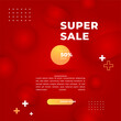 © SyahCreation - Vector Illustration Promotion Big Super Sale Banner. Discount Design For Newsletter, Poster, Social Media Template, Ads, Black Friday, Special Offer, Summer Sale, Spring Sale, Online Shopping, And Web
