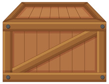 Wooden Crate On White Background