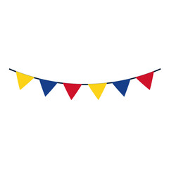 Poster - colombian flag garlands