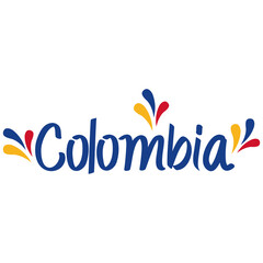 Sticker - colombia country lettering