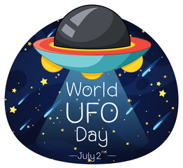 Wall Mural - World UFO Day Poster Design