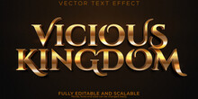 Kingdom Metallic Text Effect, Editable Legend And Warrior Text Style