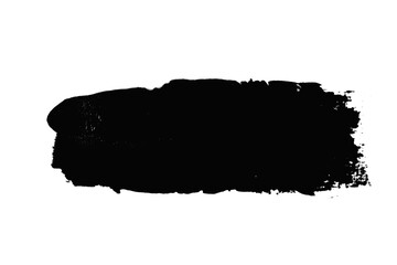 Poster - black stroke of paint isolated on white background