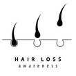 National Hair Loss Awareness Month. Male-pattern baldness, alopecia, thinning hair, alarming levels of hair fall. Concept