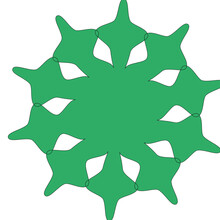 Green Star Shape