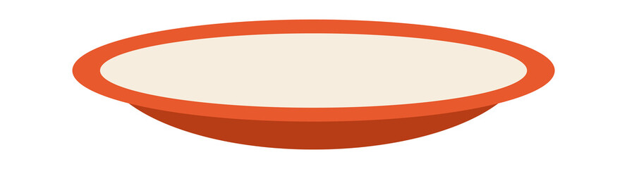 Sticker - Ceramic saucer icon. Vector illustration