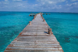 Fototapeta  - Caribbean beaches in the Riviera Maya in the vicinity of Cancun in Quintana Roo in Mexico