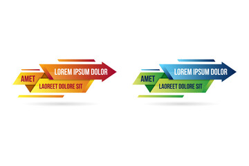 Poster - modern minimal arrow elements for business banner design template. material style. vector illustrati