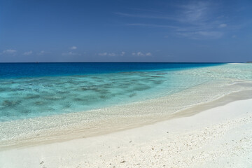 Wall Mural - summer tropical sandy beach turquoise water lagoon