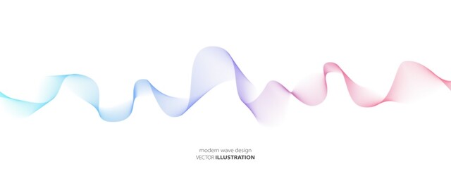 Poster - vector color abstract wave symbol. texture of chaotic lines. energy flow. music track. heart rate. b