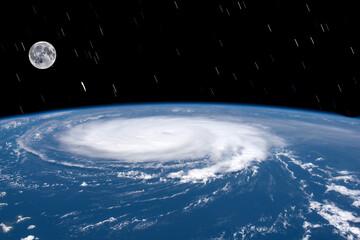 Wall Mural - hurricane sam/moon/stars