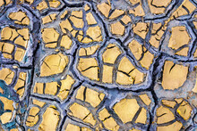 Textured Background Of Cracked Soil