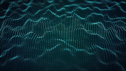 Poster - Abstract Digital Flowing Lines Technology Background Loop/ 4k animation of an abstract wallpaper background of digital fractal particle lines with depth of field and ambient occlusion flowing and wavi