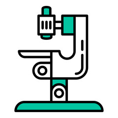 Wall Mural - microscope icon on transparent background