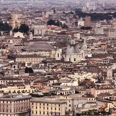 Wall Mural - Rome city, Italy. Aerial city view.