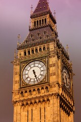 Wall Mural - Big Ben clock. Retro filter London UK.