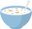 Bowl of cereal clipart design illustration