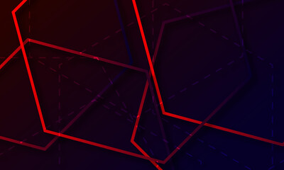 Wall Mural - abstract neon background with triangles . 