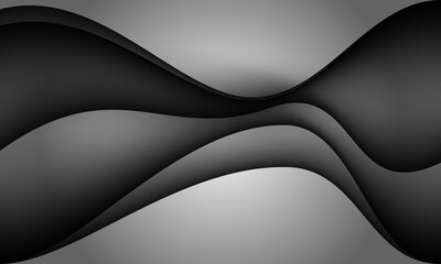 abstract grey black shadow curve overlap design modern futuristic background vector