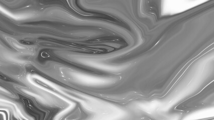 Sticker - Marble oil paint and floor decorative tiles design. Gray oil liquid surface vibrant paint design fluid waves background. Beautiful drawing with the divorces and water wavy lines in gray tones