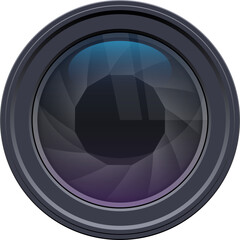 Canvas Print - Camera lens clipart design illustration