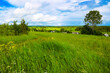 © SERGEY IVANOV - summer rural landscape with grass trees and a village in the distance
