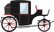 Retro Carriage Clipart Design Illustration