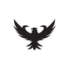 Poster - Black Eagle Wings logo design template