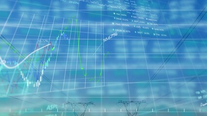Poster - Animation of statistics and data processing over electric pylons