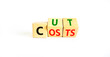 © Dzmitry - Cut costs symbol. Concept words Cut costs on wooden cubes. Beautiful white table white background. Cut costs and business concept. Copy space.