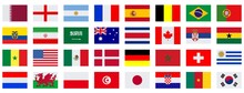 Flags Of Different Countries On A White Background