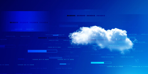 Poster - 3d rendering technology Cloud computing 