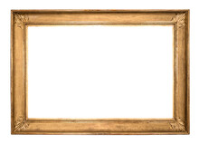 Blank Ancient Flat Golden Picture Frame Cutout