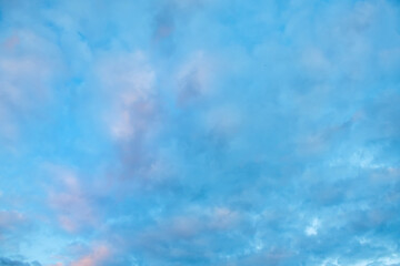 Poster - sunset sky with pink clouds