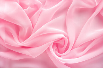 pink chiffon fabric draped with large folds, delicate background