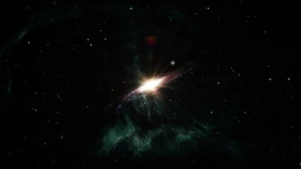 Wall Mural - nebula and dust particles in the universe