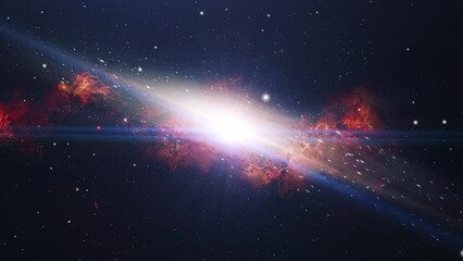 Wall Mural - spiral galaxy accurate rotation in the space