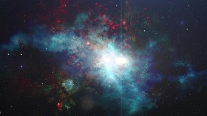 Wall Mural - nebula in the deep universe with bright light
