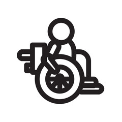 Wall Mural - accessibility cart disabled man icon